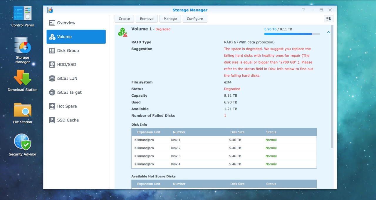 remplacer disque dur synology RAID degraded