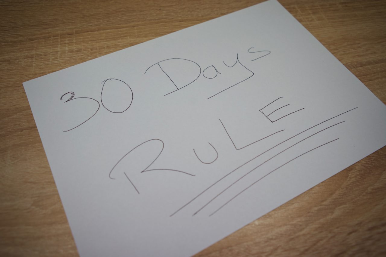 règle 30 jours